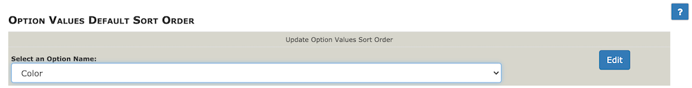 Option Value Sorter - Select option name