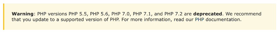 PHP deprecated