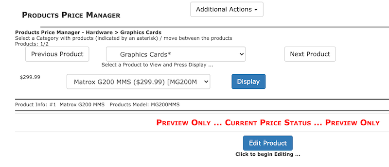 Products Price Manager preview
